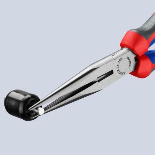 Knipex Snipe Nose Side Cutting Pliers with Comfort Handles Black Atramentized 200mm 26 12 200